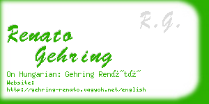 renato gehring business card